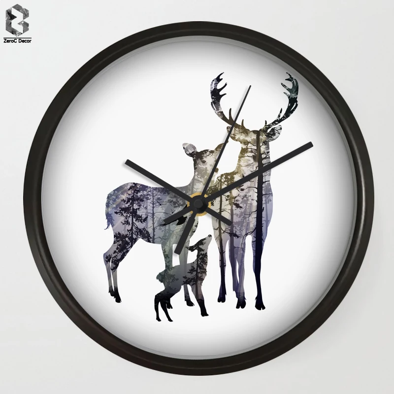 Nordic Art Wall Clocks Silhouette of Forest With Deer For Bedroom Wall Decoration, Table Decorative Mute Quartz Clock Home Decor
Nordic Art Wall Clocks Silhouette of Forest With Deer For Bedroom Wall Decoration, Table Decorative Mute Quartz Clock Home Decor