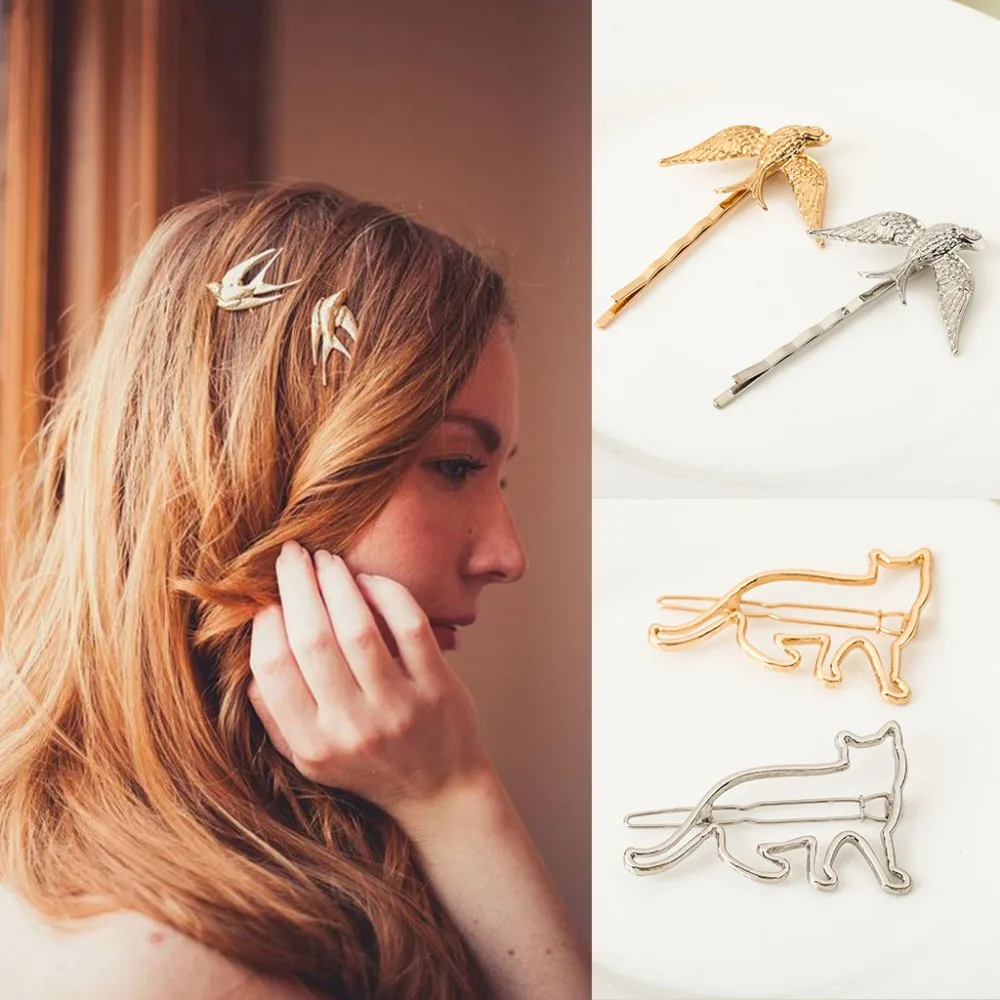 H:HYDE Multi Style Minimalist Jewelry Gold-Color Silver Color Hair Accessories For Women Animal Birds Cat Hairgrips Hairwear
H:HYDE Multi Style Minimalist Jewelry Gold-Color Silver Color Hair Accessories For Women Animal Birds Cat Hairgrips Hairwear