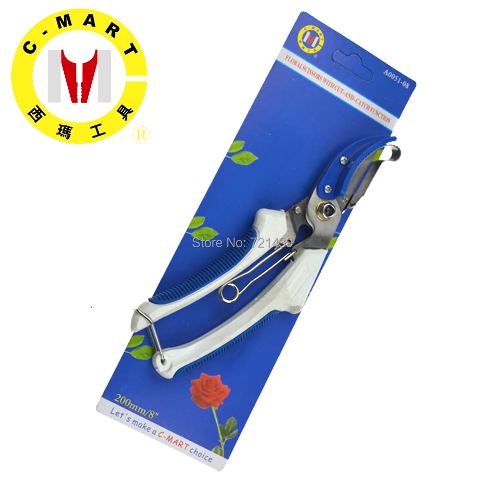 C-MART Hnad tools zinc alloy handle 8" pruning shears hand tools for garden freeship A0045-08 scissor for picking flowers
C-MART Hnad tools zinc alloy handle 8" pruning shears hand tools for garden freeship A0045-08 scissor for picking flowers