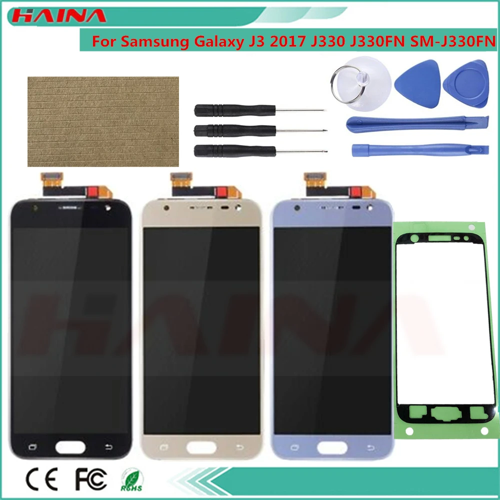 J330 lcd For Samsung Galaxy J3 2017 J330 J330F J330G LCD Display and Touch Screen Digitizer Assembly J3 Pro 2017 with 3M Tape +t
J330 lcd For Samsung Galaxy J3 2017 J330 J330F J330G LCD Display and Touch Screen Digitizer Assembly J3 Pro 2017 with 3M Tape +t