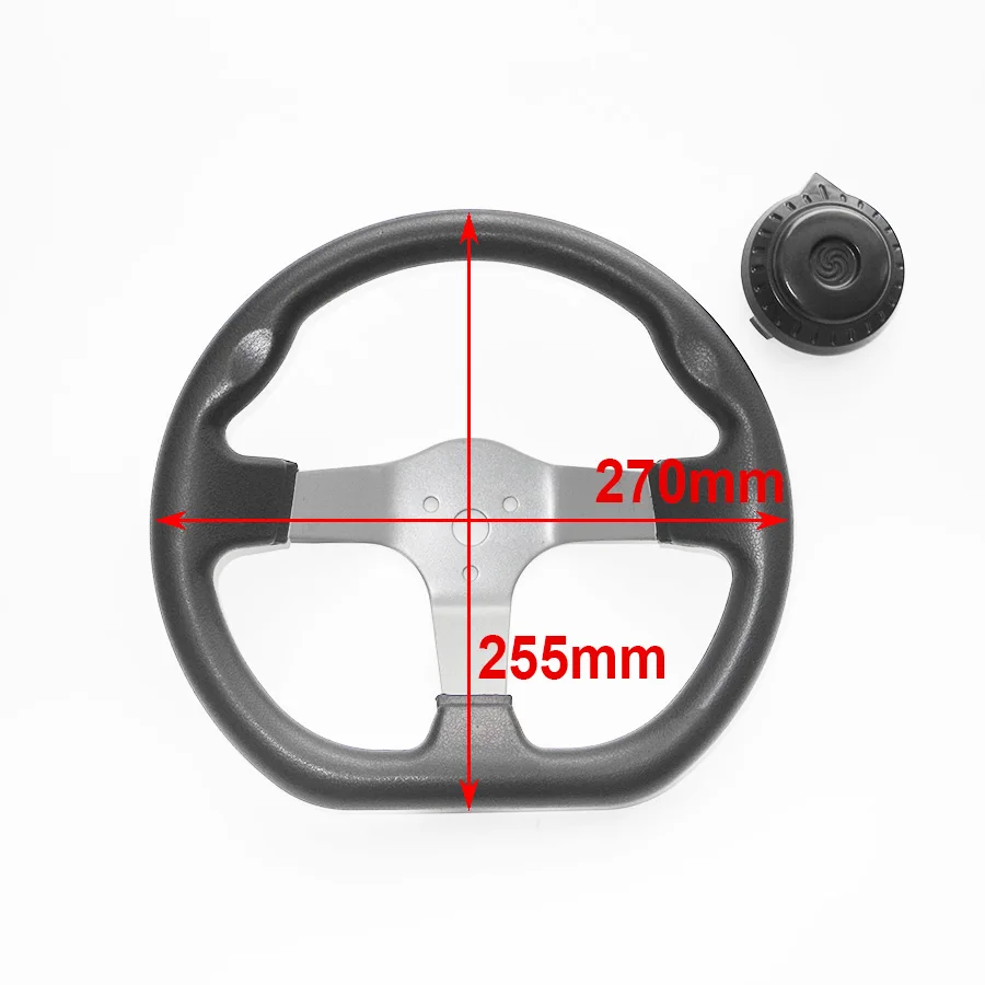 270mm Go kart Steering wheel With Cap Assy Fit For China Racing Go Kart Buggy ATV UTV
270mm Go kart Steering wheel With Cap Assy Fit For China Racing Go Kart Buggy ATV UTV