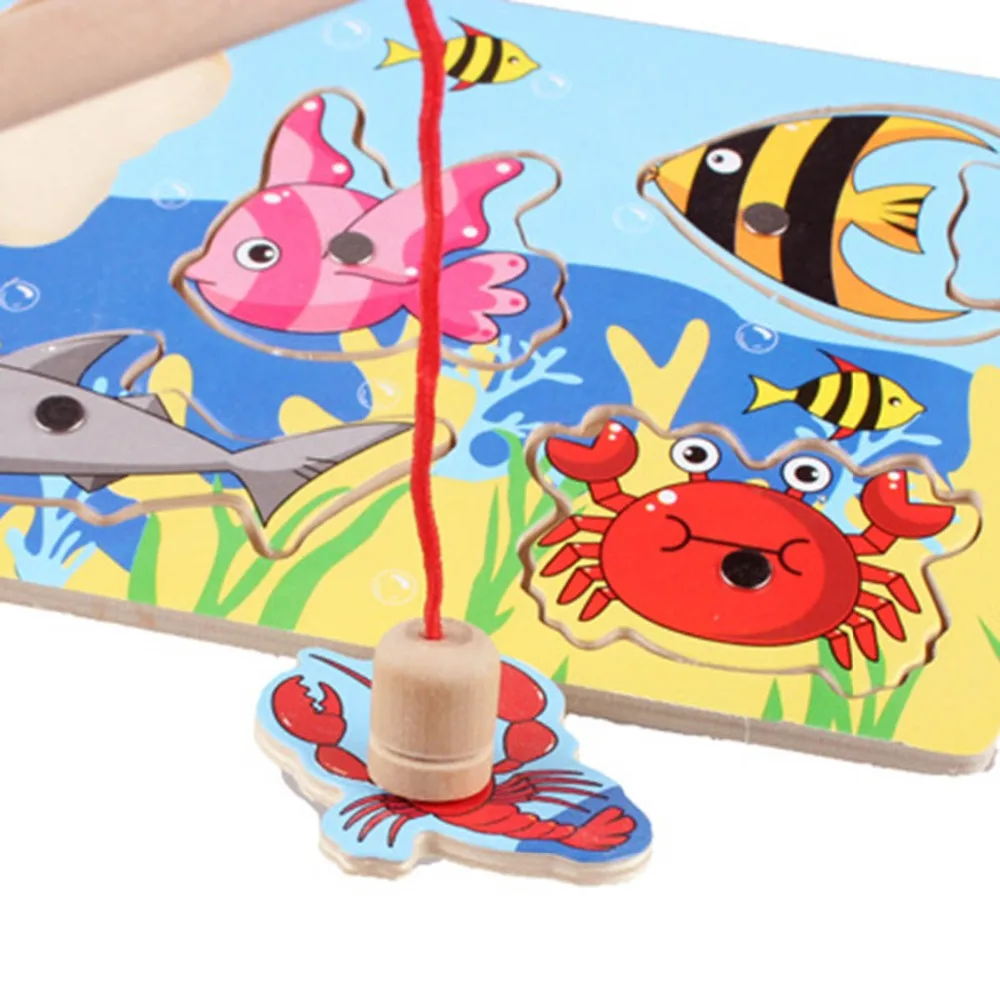 Blocks Wooden Magnetic Baby Board Early Education fun Child board Fishing Game Jigsaw Puzzle infant Children Rod toys
Blocks Wooden Magnetic Baby Board Early Education fun Child board Fishing Game Jigsaw Puzzle infant Children Rod toys
