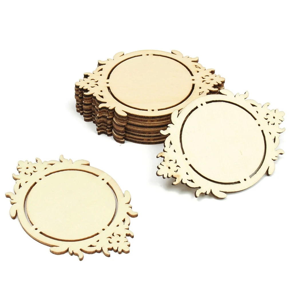 Pack of 10Pieces Natural Wooden Mirror Frame Embellishment Ornament DIY Wooden Craft 
Pack of 10Pieces Natural Wooden Mirror Frame Embellishment Ornament DIY Wooden Craft