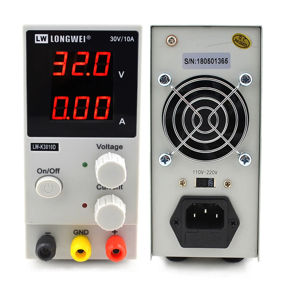 Mini Adjustable Digital DC power supply 30v 10a Switching Power supply SMPS Single Channel 110v-220v For laptop phone repair
Mini Adjustable Digital DC power supply 30v 10a Switching Power supply SMPS Single Channel 110v-220v For laptop phone repair