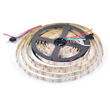 5m WS2813(Dual-signal wires,Better than WS2812B strip) 30LEDs/m DC5V RGB led pixel strip 30pixels/M Black White Addressable
5m WS2813(Dual-signal wires,Better than WS2812B strip) 30LEDs/m DC5V RGB led pixel strip 30pixels/M Black White Addressable