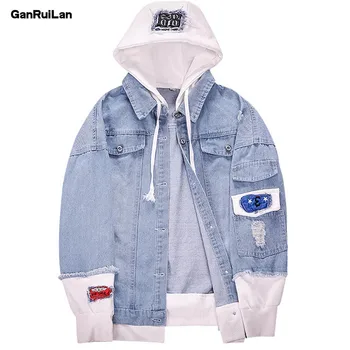2019 New Fashion Men Denim Jackets Streetwear Retro Jean Hooded Jacket Men Male Forean Style Print Windbreaker JK18047
2019 New Fashion Men Denim Jackets Streetwear Retro Jean Hooded Jacket Men Male Forean Style Print Windbreaker JK18047