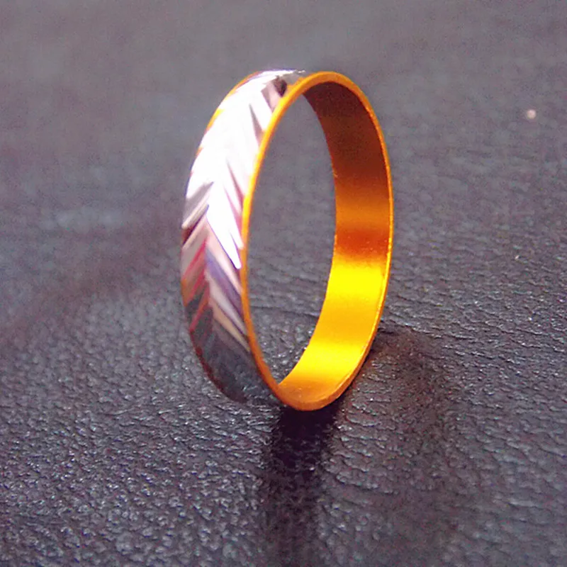 Классическое простое модное тонкое узкое титановое кольцо серебряное/Золотое