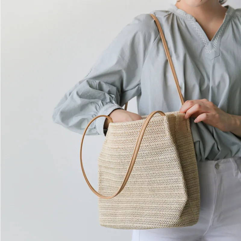 Straw Weaving Shoulder Bag Casual Tote White Brown Pink Beach Bag Shopping Bags For Women 2019 Ins New Summer Hot Salling
Straw Weaving Shoulder Bag Casual Tote White Brown Pink Beach Bag Shopping Bags For Women 2019 Ins New Summer Hot Salling