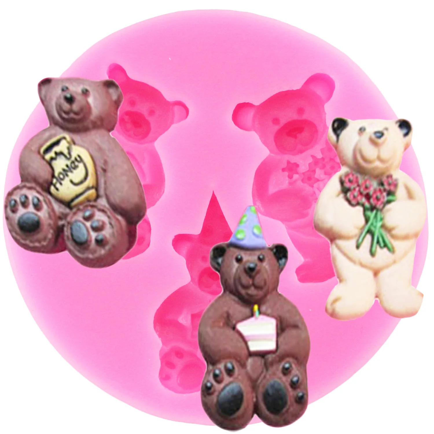 3D Cute Bear Silicone Mold DIY Baby Birthday Party Cake Decorating Tools Cupcake Baking Fondant Chocolate Sugarcraft Mould
3D Cute Bear Silicone Mold DIY Baby Birthday Party Cake Decorating Tools Cupcake Baking Fondant Chocolate Sugarcraft Mould