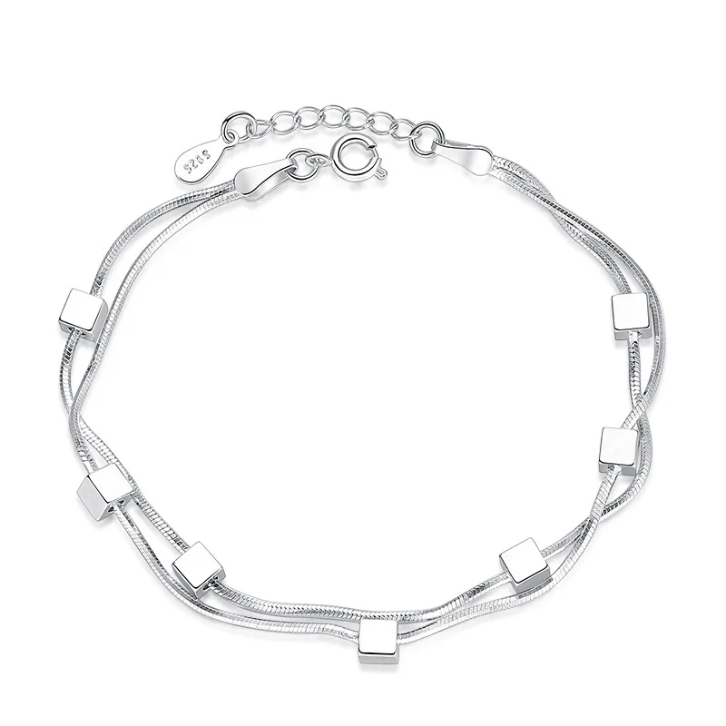 100% 925 sterling silver fashion square/star ladies`bracelets jewelry no fade Anti allergy women birthday gift bracelet cheap
100% 925 sterling silver fashion square/star ladies`bracelets jewelry no fade Anti allergy women birthday gift bracelet cheap