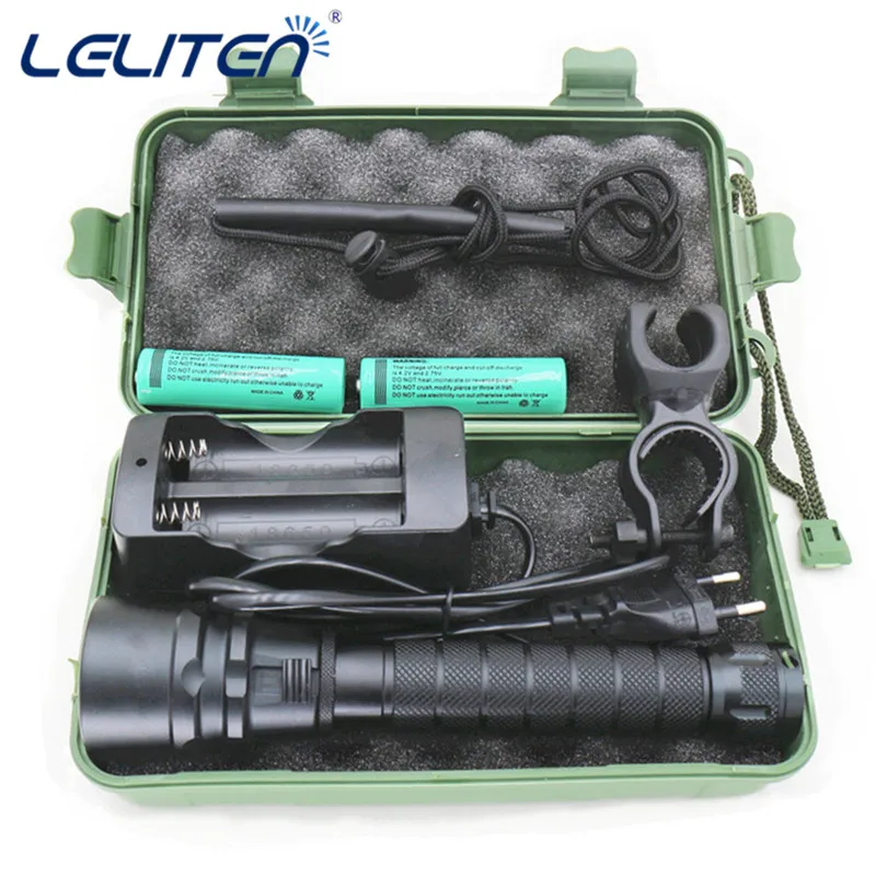 9000LM XM-L2 Underwater Diving led flashlight 100M Waterproof dive light Lighting lamp Lantern +2x 18650 Battery + Bike clip
9000LM XM-L2 Underwater Diving led flashlight 100M Waterproof dive light Lighting lamp Lantern +2x 18650 Battery + Bike clip
