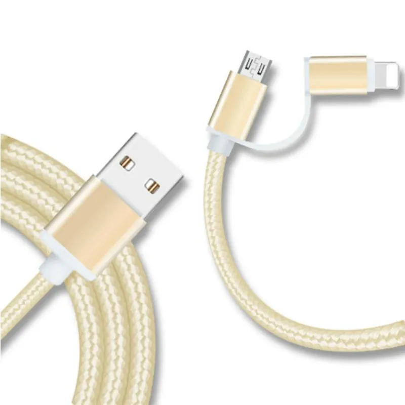 2 in 1 Micro USB Lighting Charging&Sync Data Cable 8 Pin For iPhone 7 8 Plus X For iPad Mini Charger Cables For Samsung S7
2 in 1 Micro USB Lighting Charging&Sync Data Cable 8 Pin For iPhone 7 8 Plus X For iPad Mini Charger Cables For Samsung S7