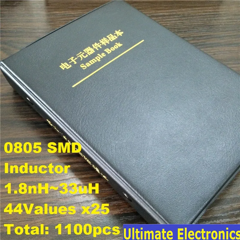 0805 SMD SMT Чип Индукторы ассортимент набор 44 значений x25 Ассорти книга образцов |