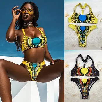 Brazilian Women Monokini Bikini Set Swimwear Retro Print Bathing suit Push-Up Padded Bandage Swimsuit Beachwear Summer Sexy
Brazilian Women Monokini Bikini Set Swimwear Retro Print Bathing suit Push-Up Padded Bandage Swimsuit Beachwear Summer Sexy