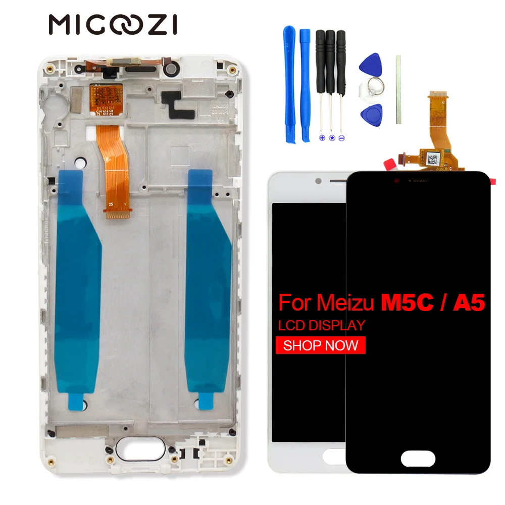 For Meizu M5C LCD Display Touch Screen with Frame Replacement 5.0 inch Assembly for Meizu M5C A5 Display Screen Black White
For Meizu M5C LCD Display Touch Screen with Frame Replacement 5.0 inch Assembly for Meizu M5C A5 Display Screen Black White