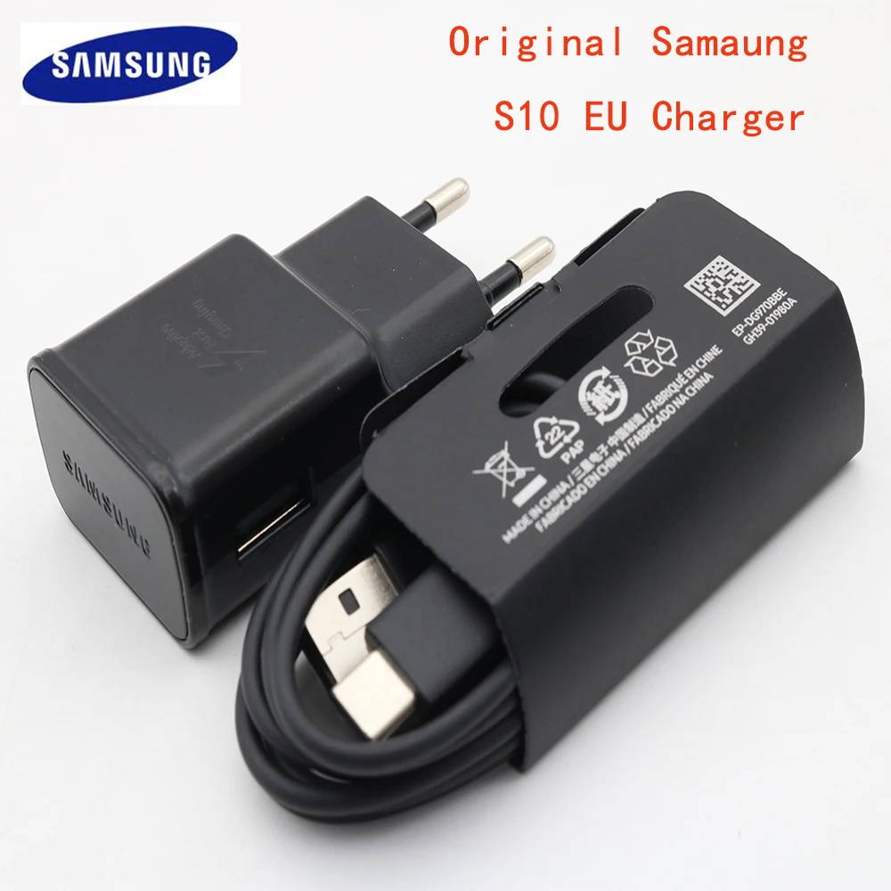 Original Samsung Fast Charger USB Power Adapter Quick Charge 1M Type C Cable For Galaxy S10 S8 S9 Plus A3 A5 A7 2017 note 8 9
Original Samsung Fast Charger USB Power Adapter Quick Charge 1M Type C Cable For Galaxy S10 S8 S9 Plus A3 A5 A7 2017 note 8 9