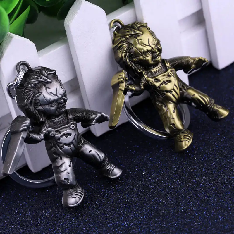 Movie Bride of Chucky Keychain 3D Killer doll Coslay Metal Pendant Keyring Fashion Car Key Chain High Quality Gift For Men Fans
Movie Bride of Chucky Keychain 3D Killer doll Coslay Metal Pendant Keyring Fashion Car Key Chain High Quality Gift For Men Fans