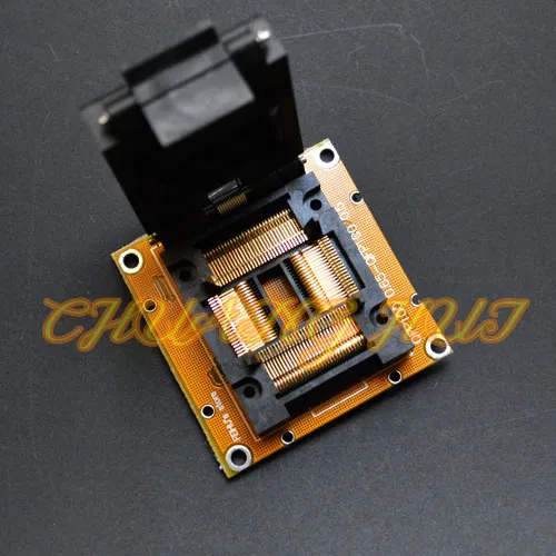 TQFP100 to QFP100 test socket IC51-1004-814-8 socket Pitch=0.65mm to Pitch0.5mm LQFP100 QFP100
TQFP100 to QFP100 test socket IC51-1004-814-8 socket Pitch=0.65mm to Pitch0.5mm LQFP100 QFP100