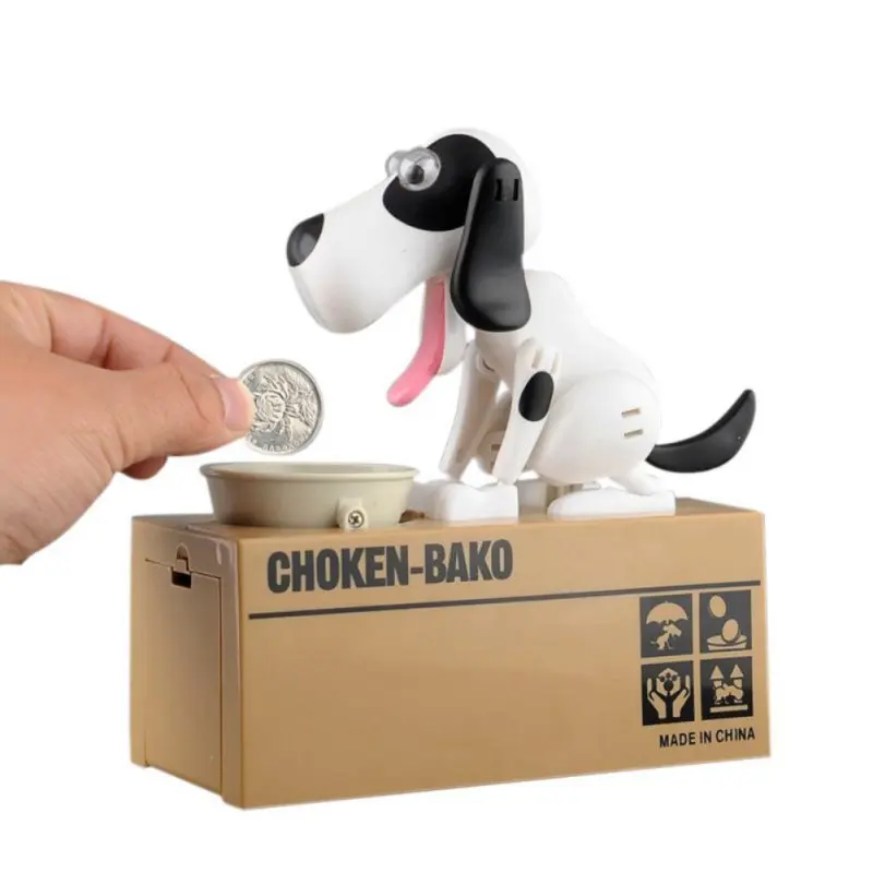 

Piggy Bank Automatic Stealing Coins Dog Puppy Hungry Bank Coin Eating Save Saving Canine Money Boxes Home Decoration