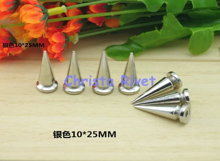 100pcs 10*25mm Silver Punk Rock Rivets Metal Bullet Stud DIY Rivets Leathercraft Accessories Supplier
100pcs 10*25mm Silver Punk Rock Rivets Metal Bullet Stud DIY Rivets Leathercraft Accessories Supplier