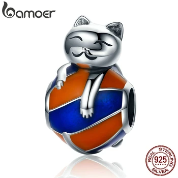 BAMOER Genuine 925 Sterling Silver Cute Smile Naughty Cat Colourful Enamel Beads fit Charm Bracelet & Bangles Jewelry SCC161
BAMOER Genuine 925 Sterling Silver Cute Smile Naughty Cat Colourful Enamel Beads fit Charm Bracelet & Bangles Jewelry SCC161