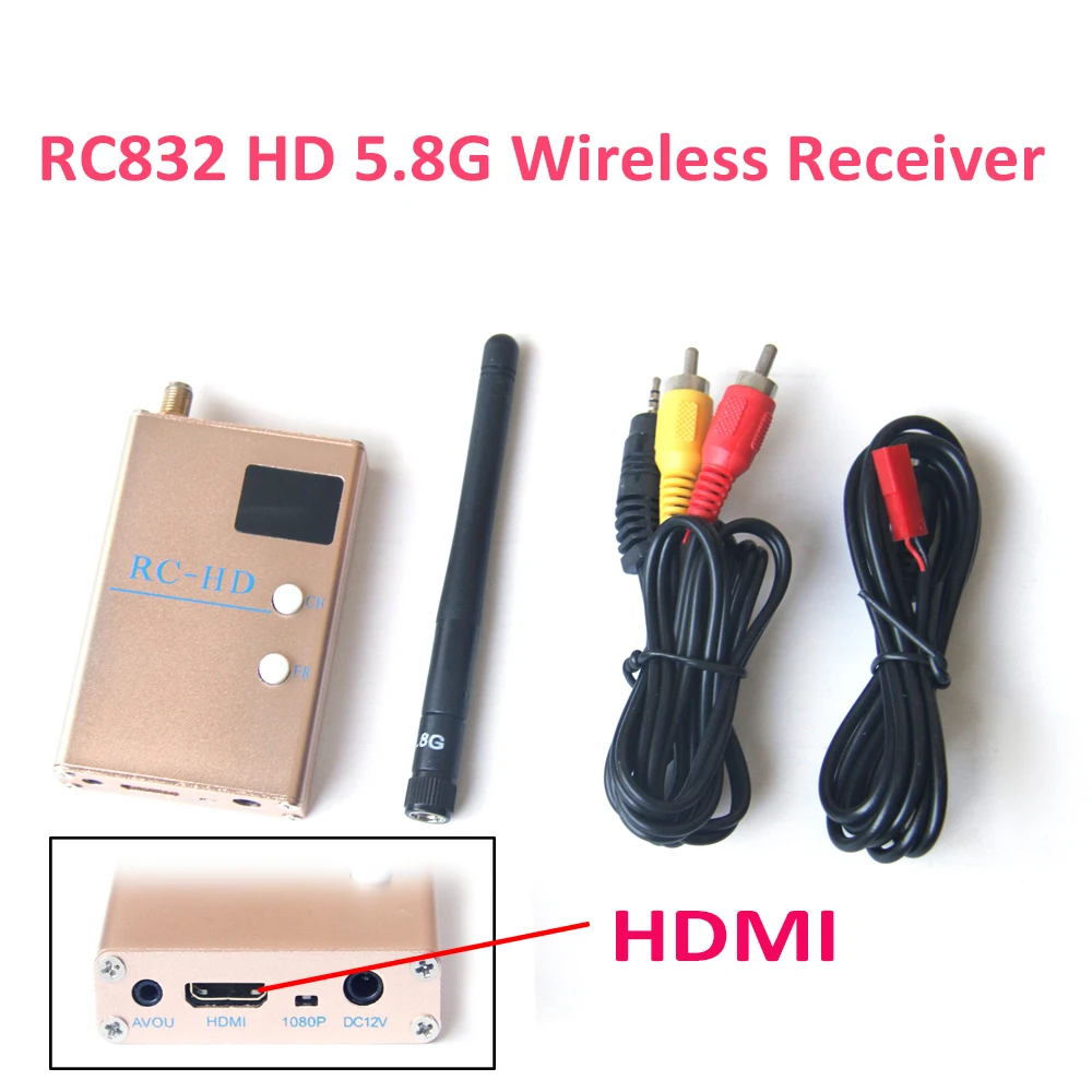 FPV 5.8G 5.8GHz 48CH RC832 RC832HD RC-HD Receiver With 2dBi antenna for FPV Racing Quadcopter
FPV 5.8G 5.8GHz 48CH RC832 RC832HD RC-HD Receiver With 2dBi antenna for FPV Racing Quadcopter