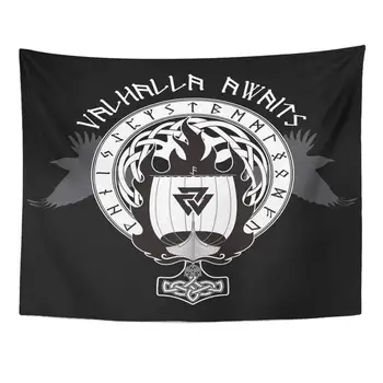 Indian Tapestry Blue Boat Warship of The Vikings Drakkar On Fire and Norse Runes Black Warrior Flag Home Decor Tapestries
Indian Tapestry Blue Boat Warship of The Vikings Drakkar On Fire and Norse Runes Black Warrior Flag Home Decor Tapestries