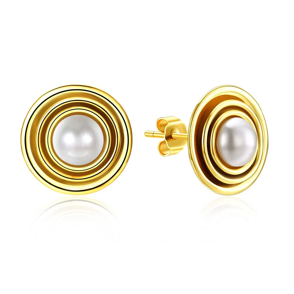 INALIS Elegant Women Crystals from Swarovski Gold Color Earrings 925 Sterling Silver Round Pearl Personality Stud Earrings
INALIS Elegant Women Crystals from Swarovski Gold Color Earrings 925 Sterling Silver Round Pearl Personality Stud Earrings