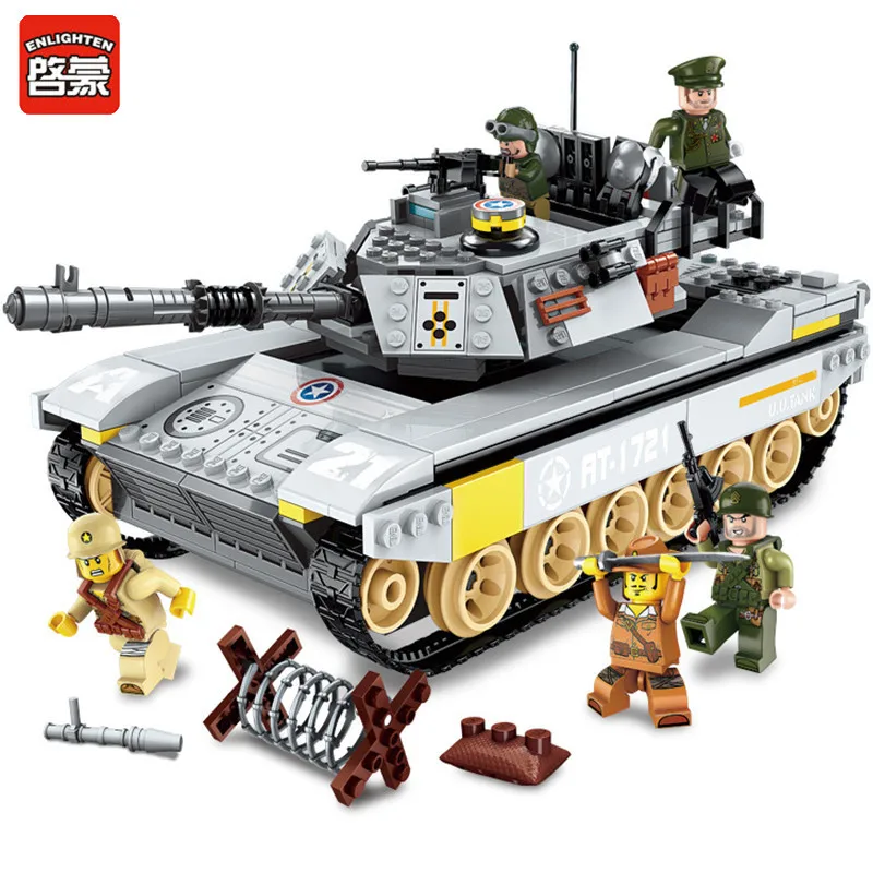 482Pcs WW2 Military Battle Sea Force Overload Tank Building Blocks Sets Army 5 Soldiers LegoINGLs Brinquedos Toys for Children
482Pcs WW2 Military Battle Sea Force Overload Tank Building Blocks Sets Army 5 Soldiers LegoINGLs Brinquedos Toys for Children