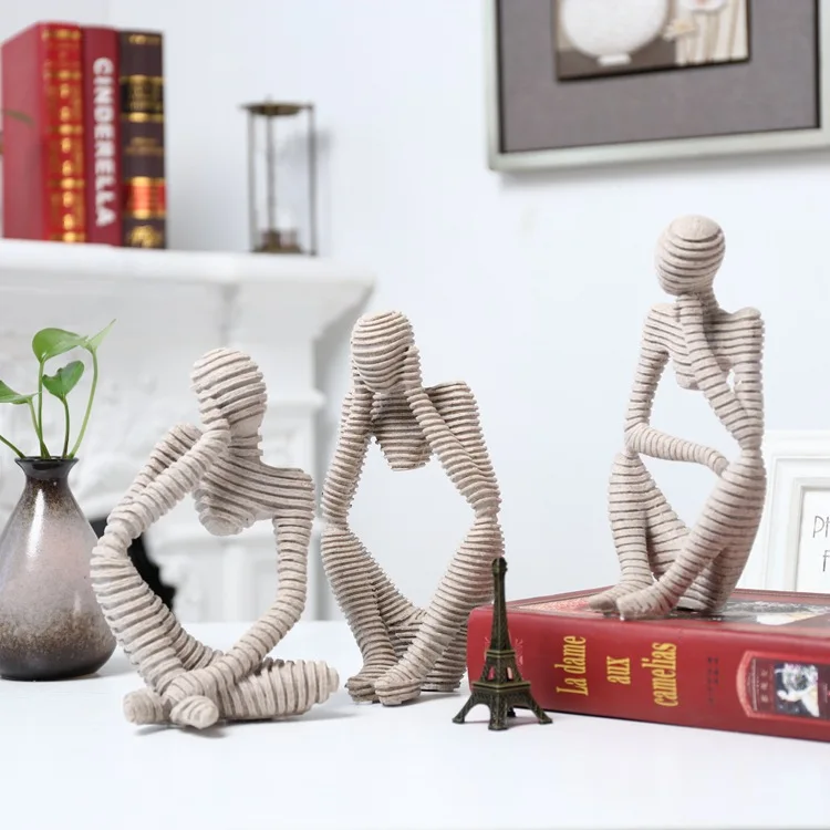 Creative Abstract Thinker Characters Figure Natural Resin Sandstone Hand Carved Figurine Modern Statues Home Decor Art Gifts
Creative Abstract Thinker Characters Figure Natural Resin Sandstone Hand Carved Figurine Modern Statues Home Decor Art Gifts