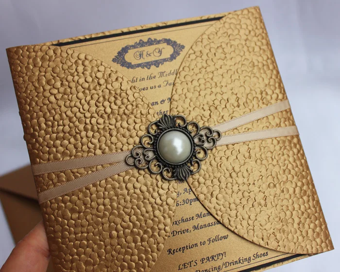 HI7006 - Perfect Embossed Dark Gold Wedding Invitation Card Brown Invitation for Wedding
HI7006 - Perfect Embossed Dark Gold Wedding Invitation Card Brown Invitation for Wedding