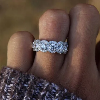 Statement Flower Female Bridal Wedding Ring Fashion 925 Sterling Silver Jewelry Promise CZ Stone Engagement band Rings For Women
Statement Flower Female Bridal Wedding Ring Fashion 925 Sterling Silver Jewelry Promise CZ Stone Engagement band Rings For Women