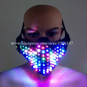 Fashion Colorful Led Luminous Mask Night Club Illuminate Flashing Halloween Masquerade Party Mask Performance Dancewear
Fashion Colorful Led Luminous Mask Night Club Illuminate Flashing Halloween Masquerade Party Mask Performance Dancewear