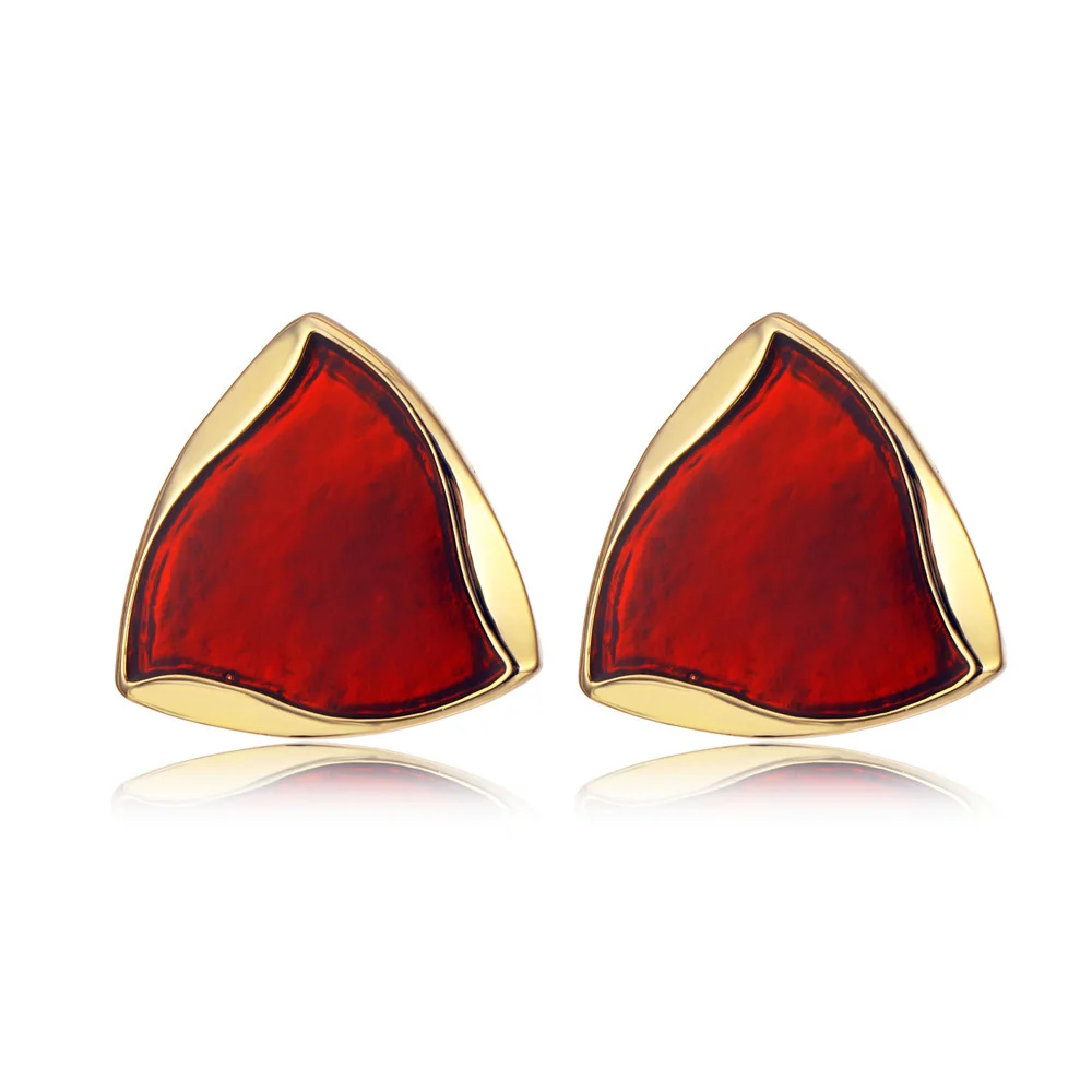 Fashion Gold Color Triangle Stud Earrings Red Green Purple Austrian Crystal Rhinestone Earring for Women Wedding Jewelry
Fashion Gold Color Triangle Stud Earrings Red Green Purple Austrian Crystal Rhinestone Earring for Women Wedding Jewelry