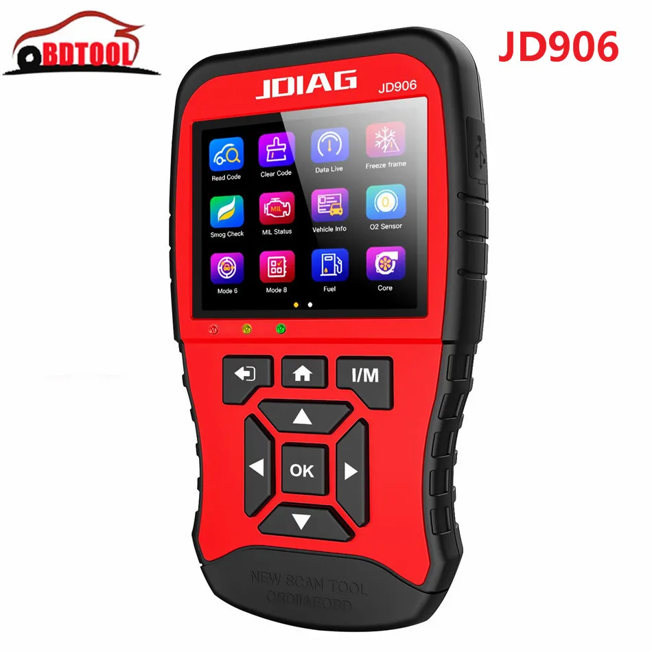 Professional Jdiag JD906 Car Diagnostic Tool Code Reader OBD2 Automotive Scanner Fault Scan Tools PK KW450 AL519 AD310
Professional Jdiag JD906 Car Diagnostic Tool Code Reader OBD2 Automotive Scanner Fault Scan Tools PK KW450 AL519 AD310