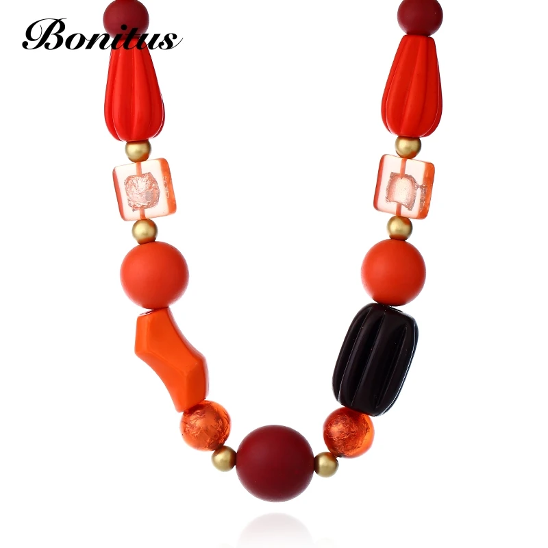 Фото [Bonitus ювелирный магазин] Модные массивные ожерелья из полированного люцитового