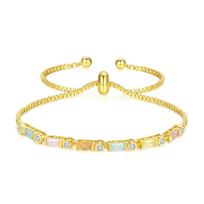 2019 New Adjustable Gold Silver Color Copper Colorful Cubic Zirconia Tennis Bracelets For Women Charm Bracelets For Brides
2019 New Adjustable Gold Silver Color Copper Colorful Cubic Zirconia Tennis Bracelets For Women Charm Bracelets For Brides