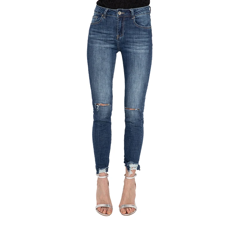 My will jeans Blue mid-high waist cotton and knee-length jeans made in china 652
My will jeans Blue mid-high waist cotton and knee-length jeans made in china 652