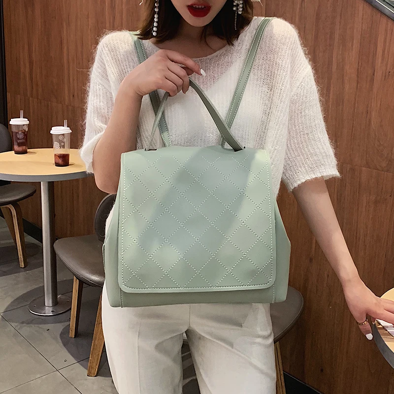 Fashion lattice women backpack soft pu leather vintage pattern solid big capacity girls backpacks multis use casual bags
Fashion lattice women backpack soft pu leather vintage pattern solid big capacity girls backpacks multis use casual bags