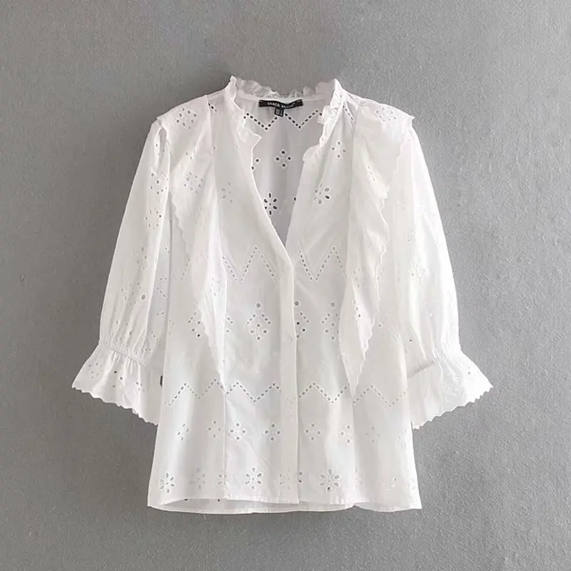Women Summer Sets 2019 New Fashion White and Black Lace Embroidery Hollow Out Sweet Lady Blouse and Skirt
Women Summer Sets 2019 New Fashion White and Black Lace Embroidery Hollow Out Sweet Lady Blouse and Skirt