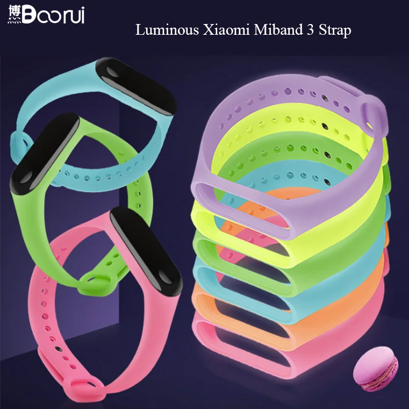 BOORUI Luminous mi band 3 strap Silicone Waterproof Mi 3 Wrist Strap Smart Accessories Replacement for xiaomi miband 3 Band
BOORUI Luminous mi band 3 strap Silicone Waterproof Mi 3 Wrist Strap Smart Accessories Replacement for xiaomi miband 3 Band