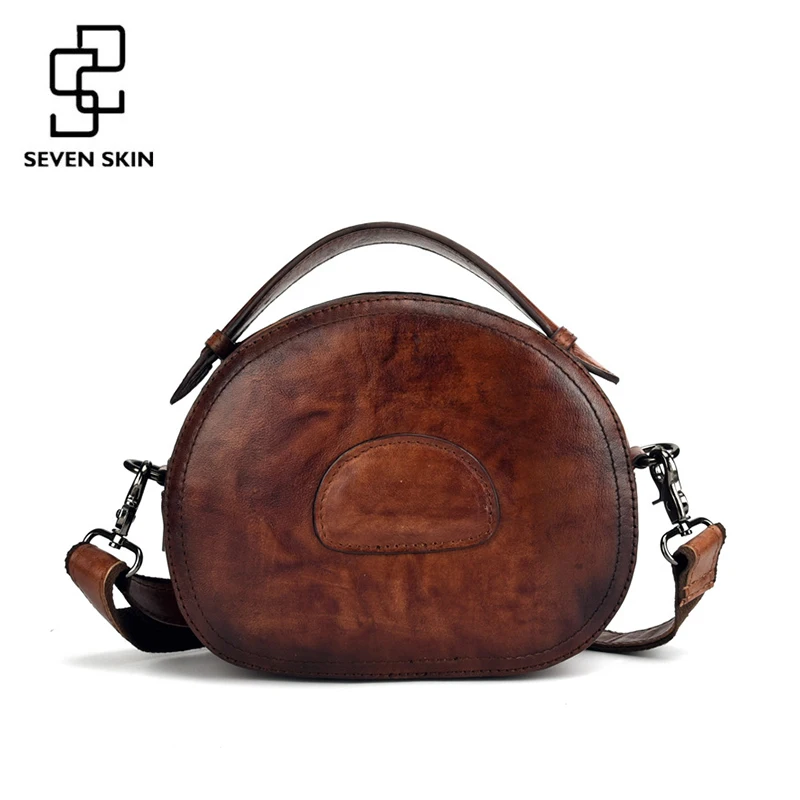 SEVEN SKIN Women Circular Design Genuine Leather Shoulder Bag Vintage Female Crossbody Messenger Bags Ladies Round Bolsa Handbag
SEVEN SKIN Women Circular Design Genuine Leather Shoulder Bag Vintage Female Crossbody Messenger Bags Ladies Round Bolsa Handbag