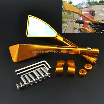 2X Aluminum golden Motorcycle Rear Side Mirrors View Mirrors Fits For Yamaha Suzuki Honda Kawasaki KTM Custom Free Shipping
2X Aluminum golden Motorcycle Rear Side Mirrors View Mirrors Fits For Yamaha Suzuki Honda Kawasaki KTM Custom Free Shipping