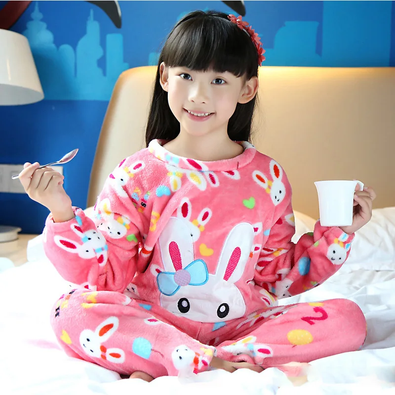 Children's Flannel Pajamas Set 2018 Winter Warm Red Rabbit Cartoon Cute O-neck Long Sleeve Sleepwear Suit Boy/Girl/Child Clothes
Children's Flannel Pajamas Set 2018 Winter Warm Red Rabbit Cartoon Cute O-neck Long Sleeve Sleepwear Suit Boy/Girl/Child Clothes