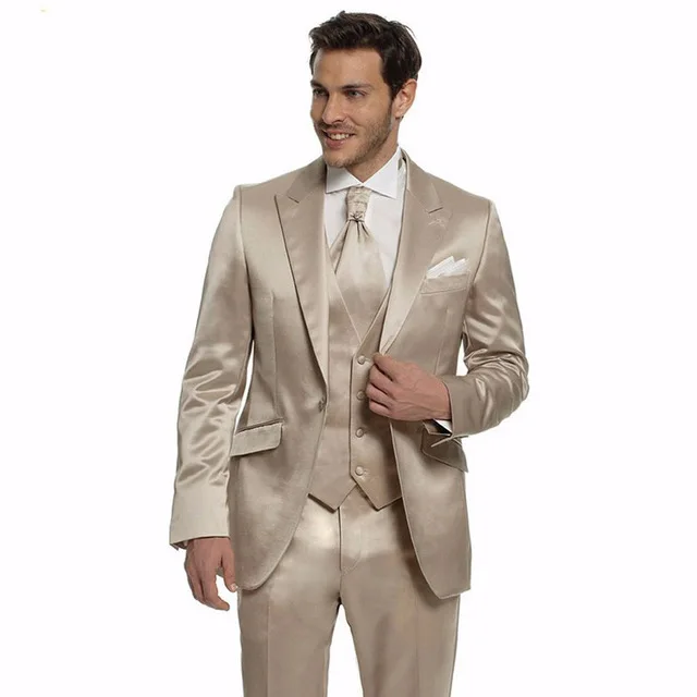 2018 New Notch Lapel One Button Groom Tuxedos Special Groomsmen Gold Wool Men Suits Business Dinner Clothing (Jacket+Pants+Vest)
2018 New Notch Lapel One Button Groom Tuxedos Special Groomsmen Gold Wool Men Suits Business Dinner Clothing (Jacket+Pants+Vest)