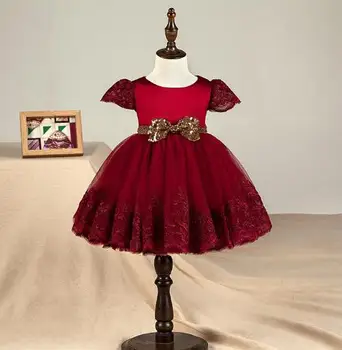 Fashion brand Handmade Flower girl dress for Girls Clothes Red Wedding Girl dress ball Gown Children Kids Party even Dress
Fashion brand Handmade Flower girl dress for Girls Clothes Red Wedding Girl dress ball Gown Children Kids Party even Dress