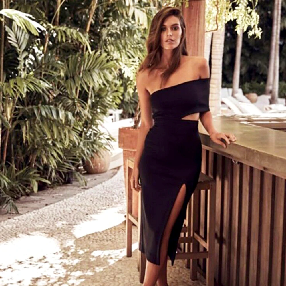 2019 New Bandage Bodycon Dress One Shoulder Split Sexy Party Dress Hollow Out Style
2019 New Bandage Bodycon Dress One Shoulder Split Sexy Party Dress Hollow Out Style