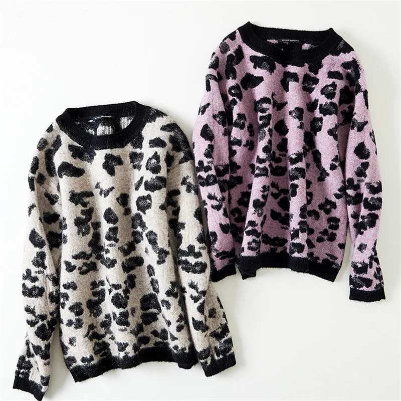alpaca wool blend leopard grains knit women fashion pullover sweater Oneck short style wide loose M/L
alpaca wool blend leopard grains knit women fashion pullover sweater Oneck short style wide loose M/L