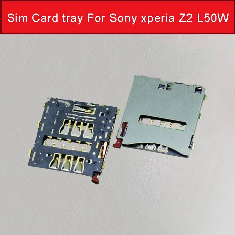 

Best Genuine Sim Card tray For Sony xperia Z2 L50W L50 D6503 D6502 Sim Card slot For Sony Z2 Sim card reader holder Replacement