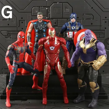 5pcs Marvel The Avengers 4 Endgame Super Heroes Figuras THOR +Captain America +Spider man +Ironman +Thanos birthday party decor
5pcs Marvel The Avengers 4 Endgame Super Heroes Figuras THOR +Captain America +Spider man +Ironman +Thanos birthday party decor